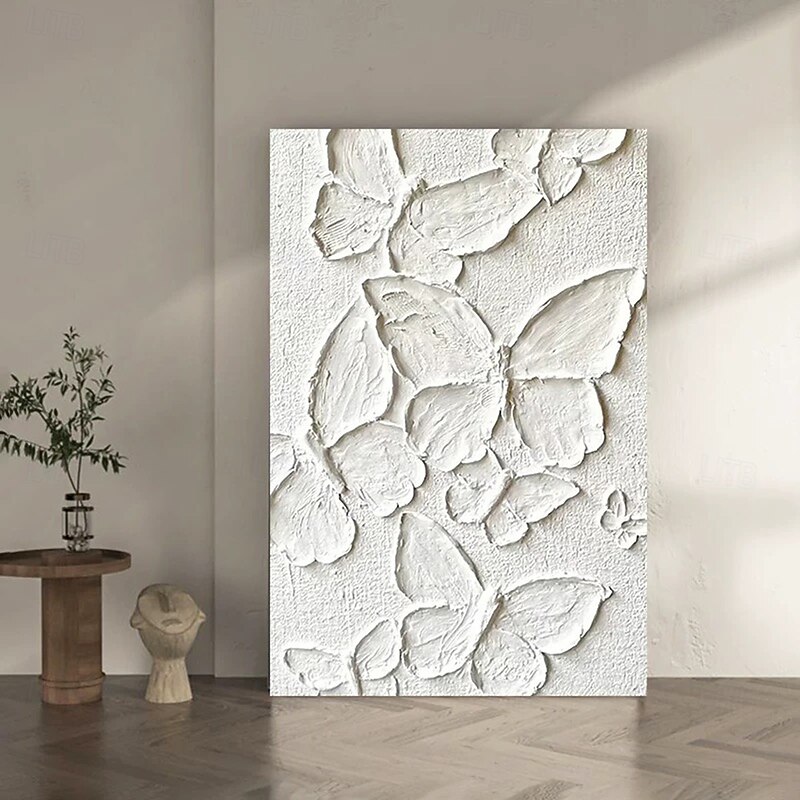 Mintura Handmade 3D Textured Abstract Butterfly Animal Oil Paintings On Canvas Modern Wall Art Room Decoration Picture For Home Decor Rolled Frameless Unstretched Painting3
