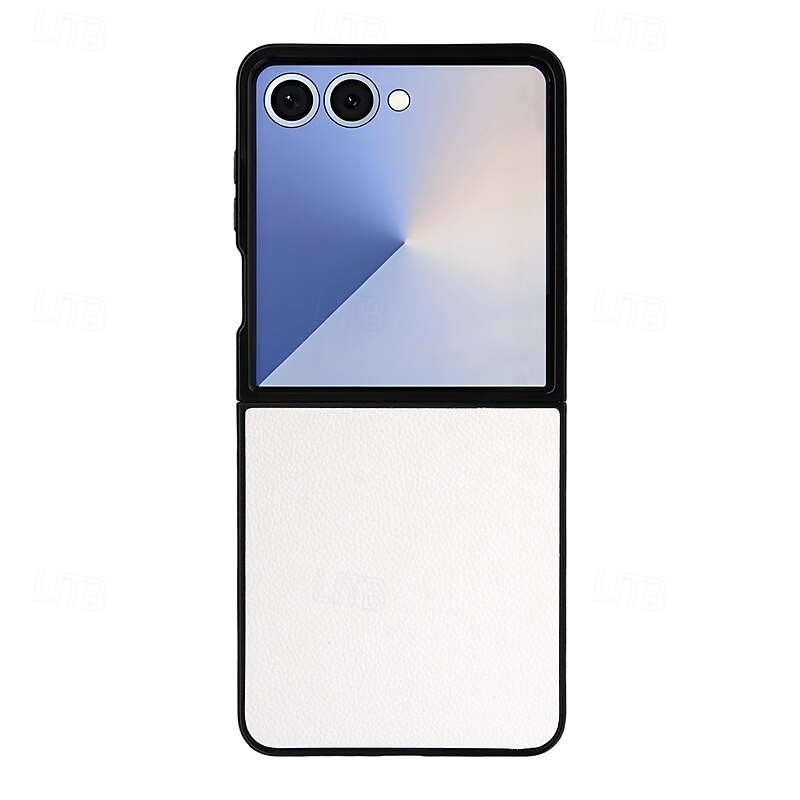 Phone Case For Samsung Galaxy Z Flip 7 Z Flip 7 FE Z Flip 6 Z Flip 5 Back Cover Shockproof Retro TPU PU Leather3