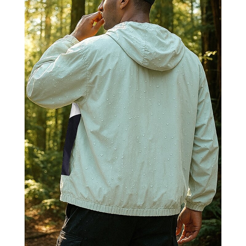 Men's Windbreaker Softshell Jacket Hiking Jacket Outdoor Waterproof Windproof Hiking Outfits Hiking Clothes Spring Autumn / Fall Top Camping / Hiking / Caving Running White Blue Purple2