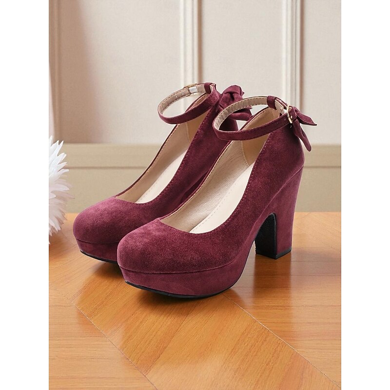 thumbnail interactive-video image 1 of Dystralx Women Vntage Low Heel Mary Jane Oxford Shoes Closed Round 1 of 13