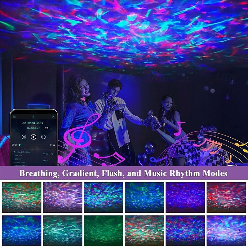 Galaxy Projector for Bedroom 4 Lighting Modes Galaxy Light Projector with Bluetooth Speaker and Remote USB Powered Kids Night Light Projectors for Home Decor Teen Girl Gifts4
