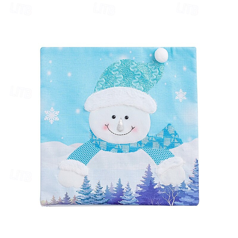 Christmas Pillow Cover with Light Santa Claus Snowman Cushion Case Illuminated Holiday Pillow Cover Festive Christmas Decoration Cozy Sofa Bed Accessory4