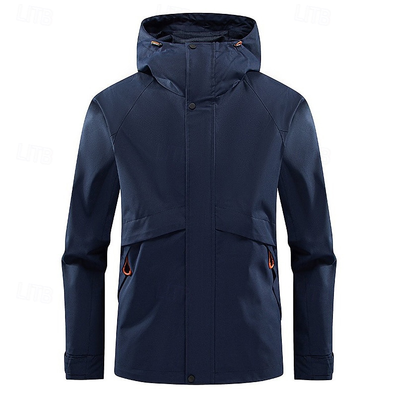 Men's Softshell Jacket Hiking Jacket Hardshell Jacket Outdoor Windproof Hiking Outfits Hiking Clothes Spring Autumn / Fall Top Camping / Hiking / Caving Running Patchwork Black White Blue3