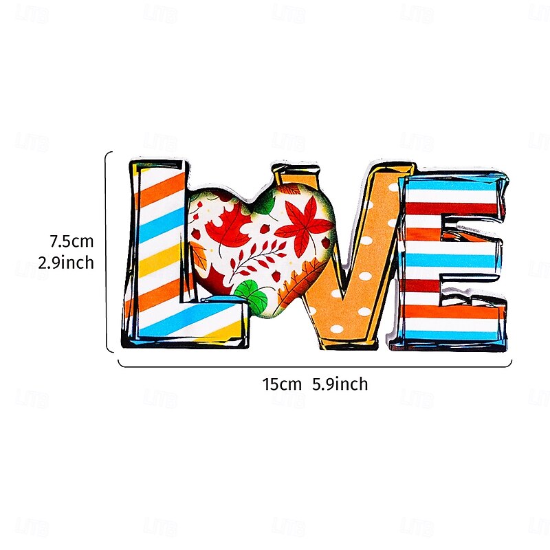 Fall LOVE Letters Decoration – Foam Board Standing Decor for Farmhouse Home, Thanksgiving and Autumn Home Décor, Holiday Letter Ornament2