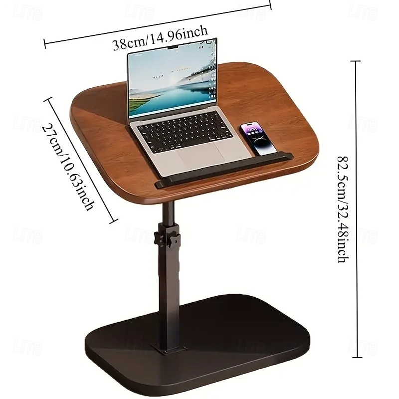 Portable Laptop Desk/bedside Table/adjustable Desk/360  Rotating Small Side Table/sofa Coffee Table/suitable for Living Room Bedroom Bathtub Bathroom TV Tray Table/business Negotiation Coffee Tabl3