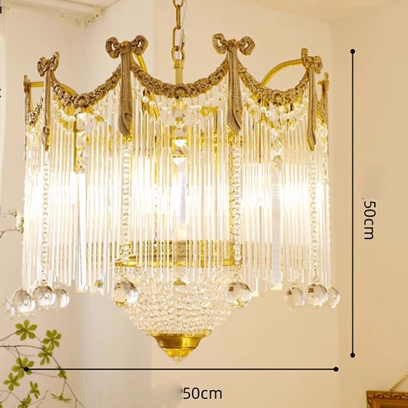 Vintage Palace Gold 50cm Crystal Chandelier Copper Crystal4
