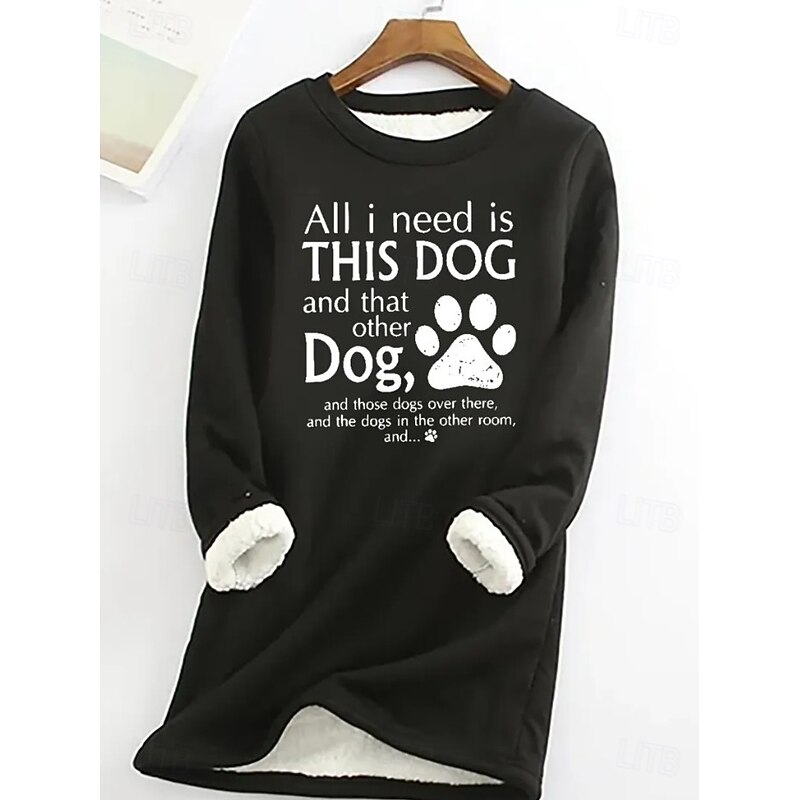 Women's Pullover Sweatshirt Letter Casual Comfrt Long Sleeve Crew Neck Regular Tops Street Dailywear Print Black Pink Red Blue Gray Fall Winter4