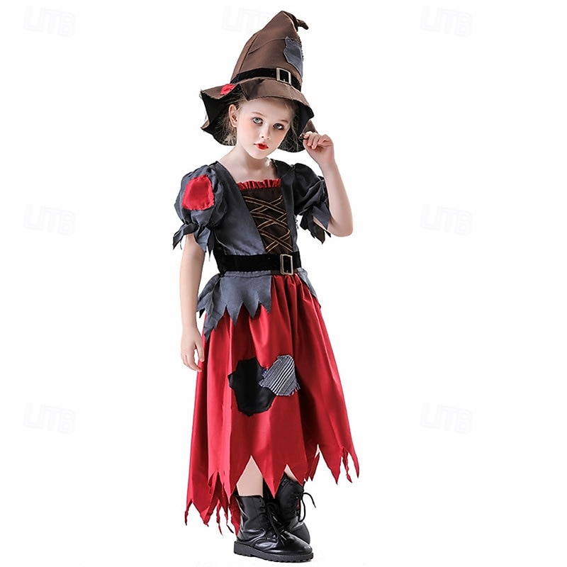 Cosplay Halloween Masquerade Halloween Kid's Girls' Halloween Children's Day Performance Halloween Easy Halloween Costumes Dress Up3