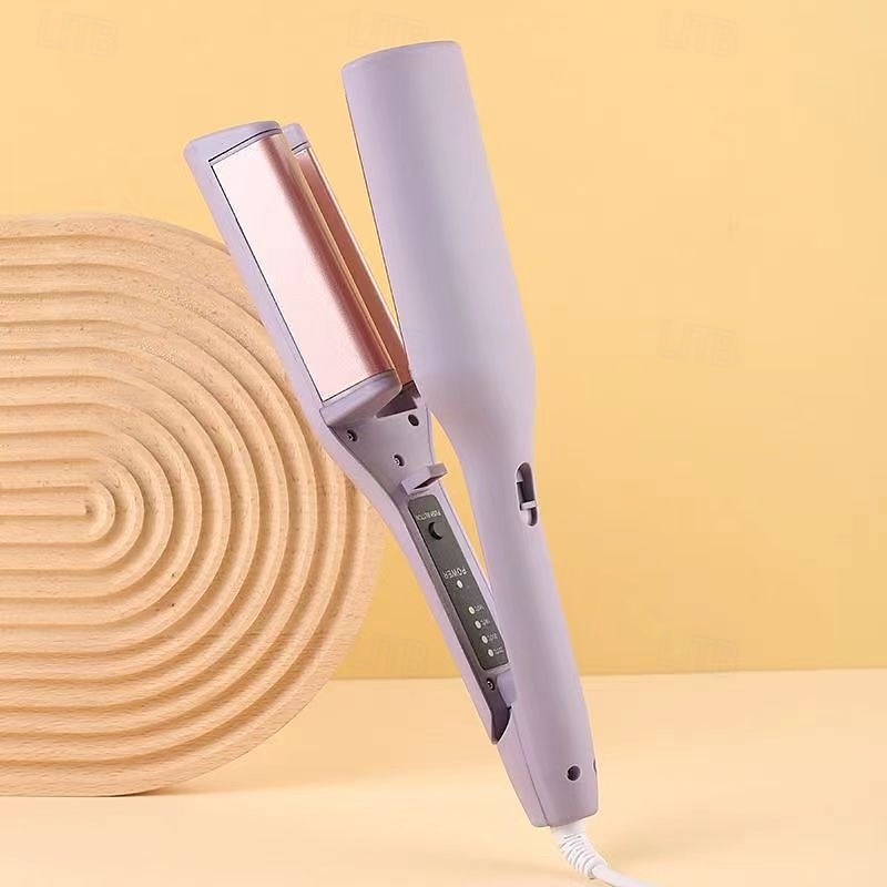 Hair Styling Tool with Negative Ionic Technology Curling Iron for Quickly Creating Smooth Waves US Plug 32mm Wavy Curling Iron Deep U-Shaped Wool Curls for Long-Lasting Styling3