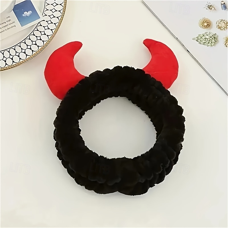 Cute Devil 1pc Car Rearview Mirror Cover Creative Fabric Decoration for Vehicle Interior for Halloween4
