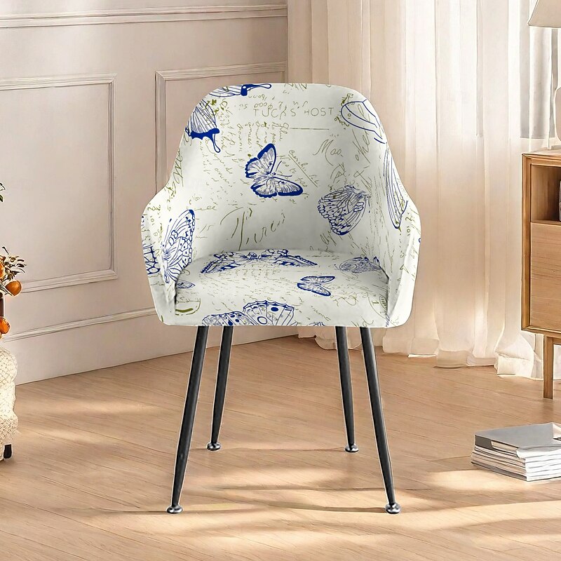 Kitchen Chair Cover Stool Chair Cover, Geometric Printed Polyester Slipcovers, Stretch Furniture Protector for Home and Office4
