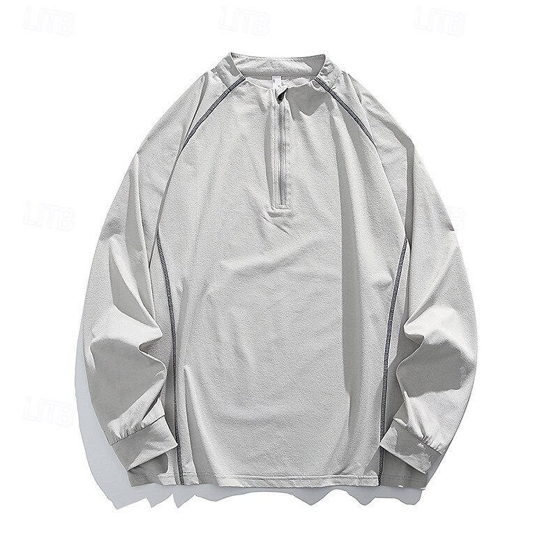 Men's Hiking Shirt Hiking top Long Sleeve Top Outdoor UV Sun Protection Quick Dry Breathable Polyester Black Green Grey Tennis Golf Running2