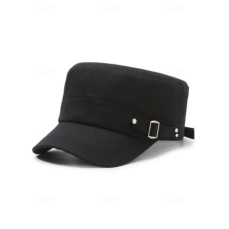 Men's Cotton Military-Style Cap with Adjustable Buckle – Casual and Stylish Hat for Everyday Wear, Outdoor Activities and Street Fashion4