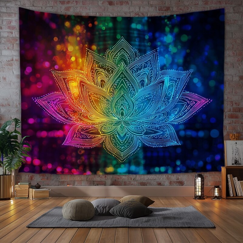 Tapestry Blanket Wall Hangings Seven Chakra Yoga Meditation Lotus Sports Mystic Bedroom Living Room Dorm Home Decor