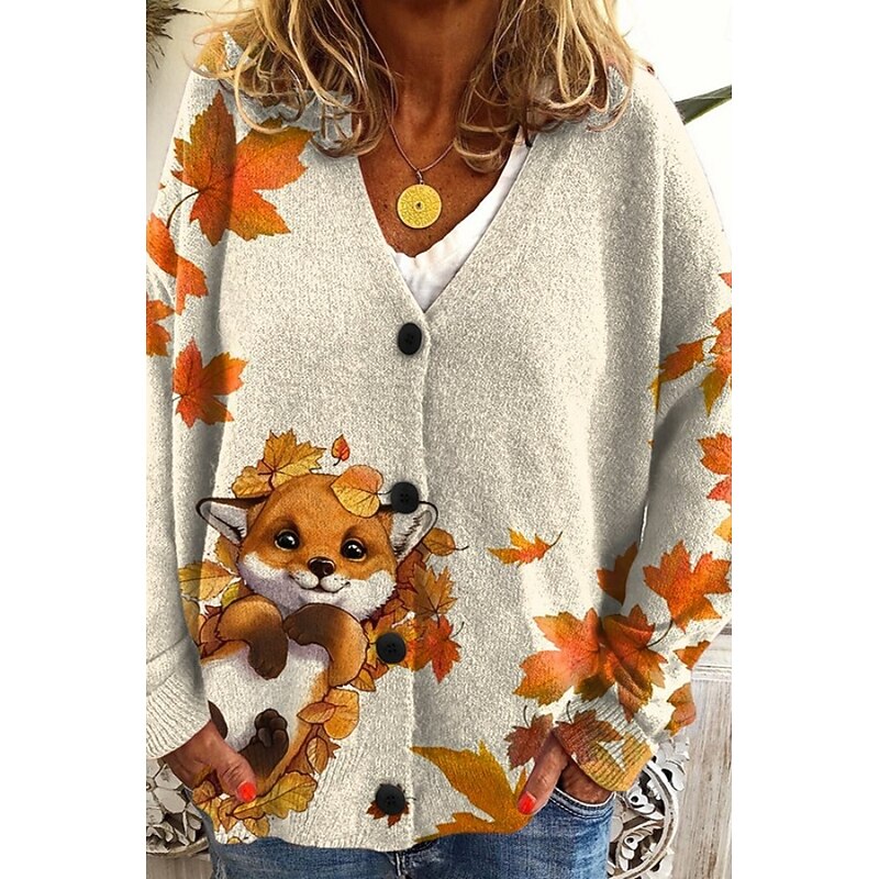 Women's Cardigan Sweater Knitted Ribbed Button Front V Neck Long Sleeve Lightweight Elegant Streetwear Graphic Geometric Buttons Print Tops Knit Outdoor Daily Weekend Navy Blue Blue Spring Fall4