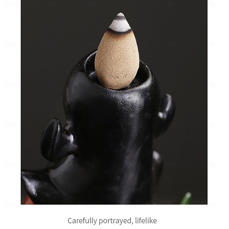 Ghost Pumpkin Incense Burner Holder, Halloween Reflux Waterfall Cone Incense Holder, Resin Incense Burner for Halloween4