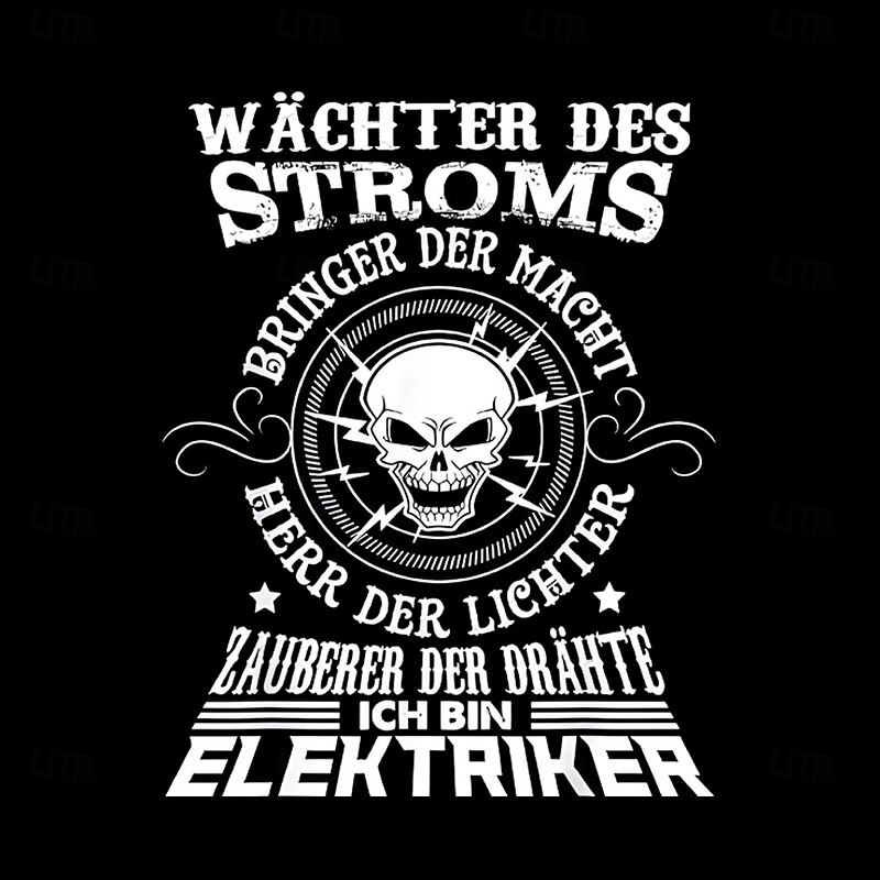 Men's Electrician T-Shirt - "Guardian of Power, Lord of Lights, Wizard of Wires" Funny Work Quote Short Sleeve Graphic Tee2