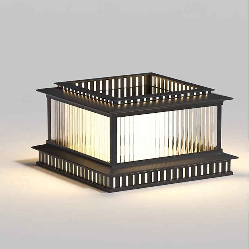 LED Outdoor Post Light Fixture Waterproof Courtyard Pillar Lamps for House Porch Patio Outside Deck Garage Yard Exterior Post Lantern Lamps2