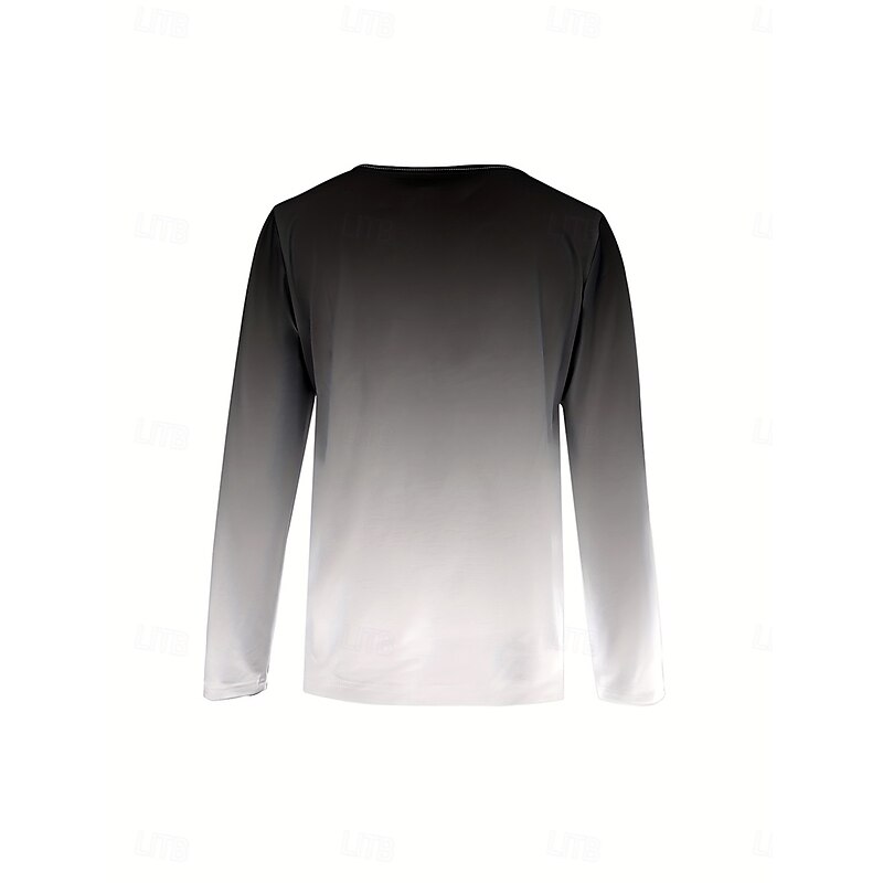 Women's T Shirt Graphic Gradient Elegant Vintage Stylish Long Sleeve V Neck Round Neck Notched Neck Regular Tops Daily Weekend Zipper Print Black Light Green Spring Fall Winter3