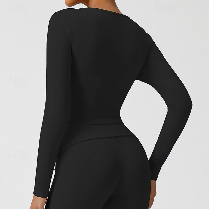 Women's Solid Colored Tennis Shirt Stylish Breathable Tennis Pickleball Running Shirt Light Yellow Black Yellow Tennis Clothing4