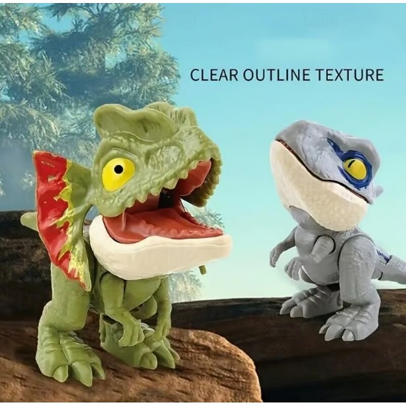 Finger Biting Dinosaur Toy For Children Fun Squishy Pterosaur Diplodocus Tyrannosaurus Cute Chibi Dinosaurs Educational Playset Collectible Figures Wholesale Learning Set3
