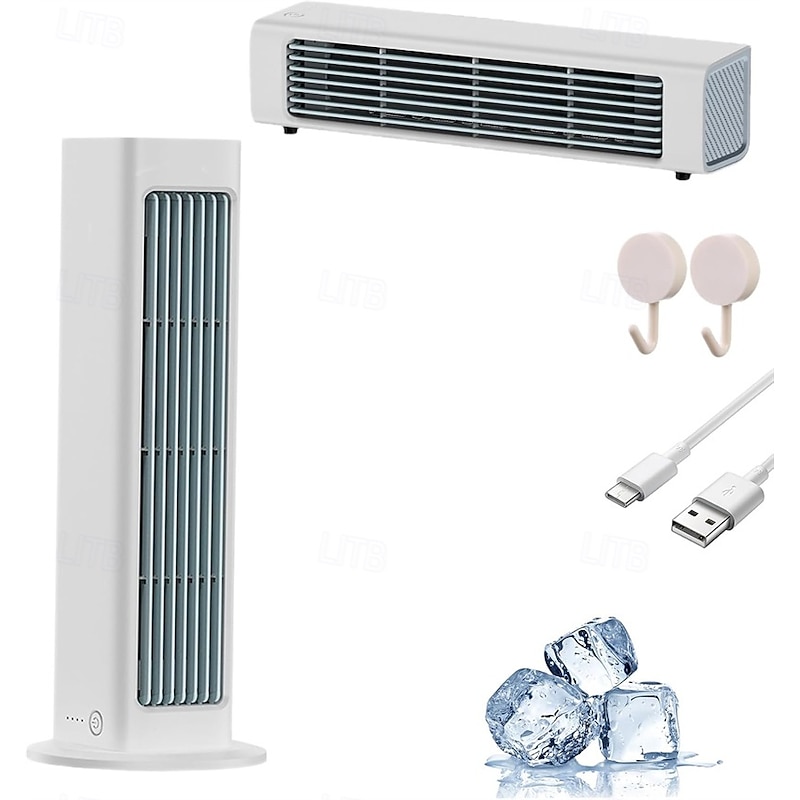 Portable Bladeless Mini Air Conditioner Compact And Delicate Ultra-quiet And Energy-efficient Suitable For Bedrooms Offices And Dormitories.