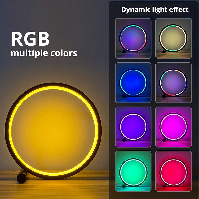 Smart LED Table Lamp, RGB,IC Lighting, Color Changing Night Light, Music Sync, DIY Mode, Stepless Dimming, for Bedroom & Gaming3