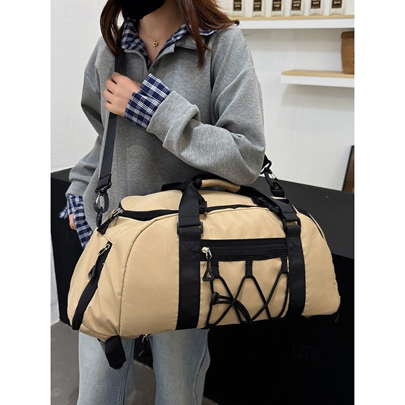 Women's Large Capacity Waterproof Travel Duffel Backpack – Convertible Scratch-Resistant Gym Bag with Multiple Compartments for Outdoor, Sports, Weekend Trips and Daily Use2