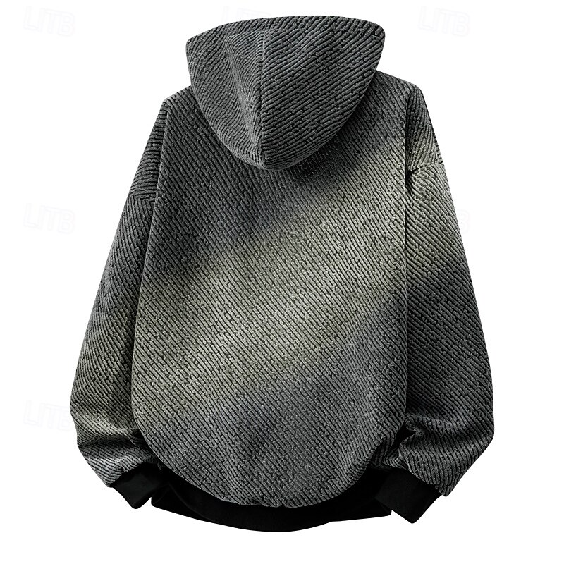 Men's Jacket Casual Jacket Outdoor Vacation Warm Zipper Pocket Fall Winter Plain Fashion Streetwear Standing Collar Regular Dark Gray Black Beige Jacket4