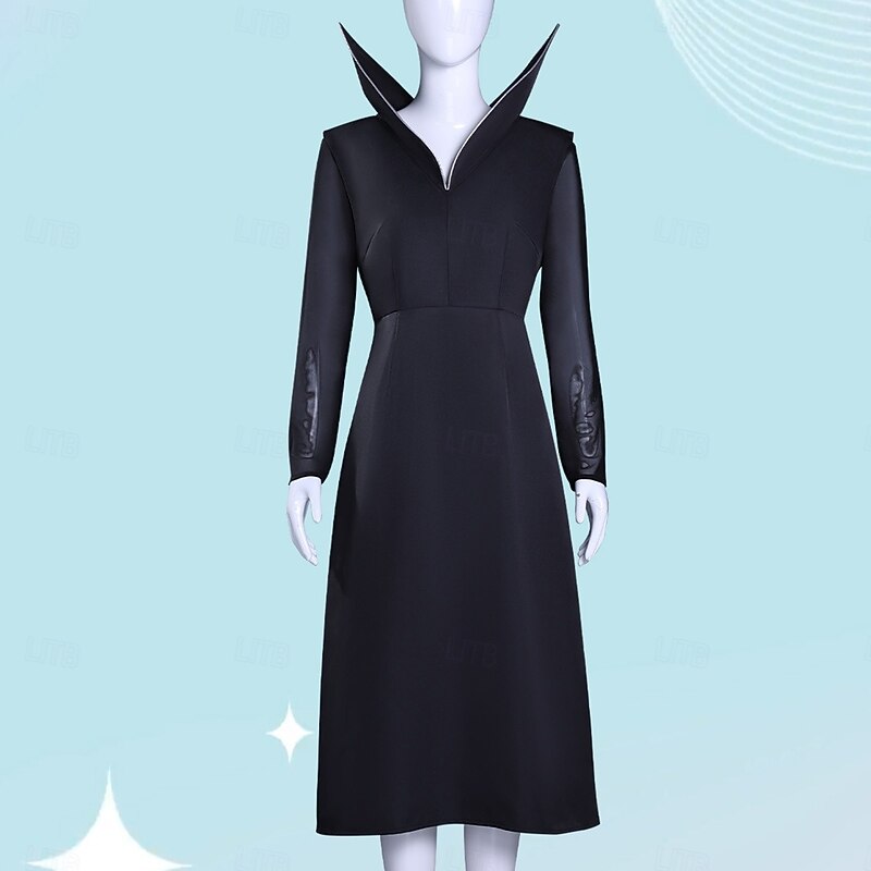 Gothic Horror Dark Academia Dress Costume Fancy Dress Cosplay Movie Cosplay for Women's Adults Halloween Carnival Performance Party Dress