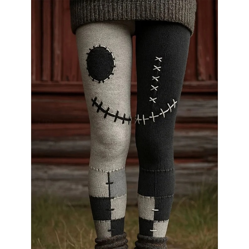 Women's Pants Trousers Leggings Cozy Leggings Streetwear Casual Full Length High WaistPantsHalloween Pumpkin Elastic Waist Print Breathability Comfortable Stretchy Vacation Street Daily Wear Black - Main Image