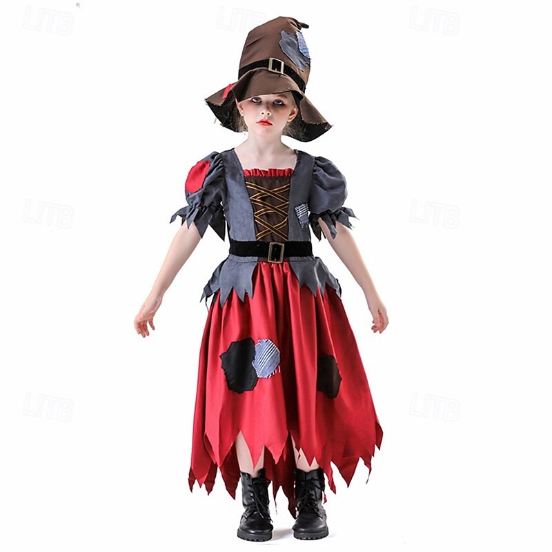 Cosplay Halloween Masquerade Halloween Kid's Girls' Halloween Children's Day Performance Halloween Easy Halloween Costumes Dress Up