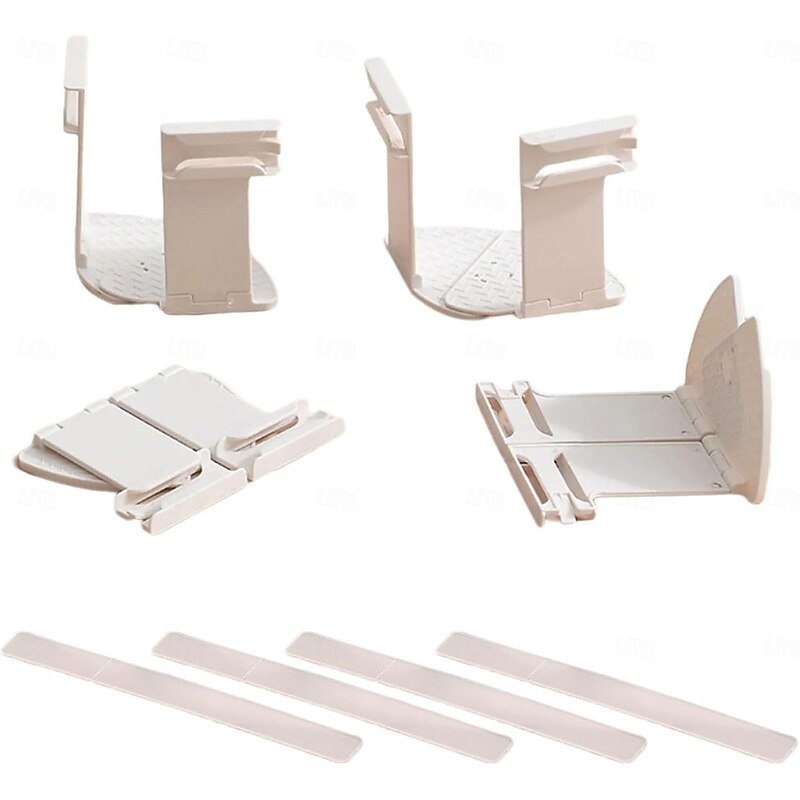 4pcs White Foldable Rotating Bed Sheet Clips Adjustable Rotating Bed Stabilizer for Pressure Relief, Secure Fit, Space-Saving Design for All Beds & Mattresses