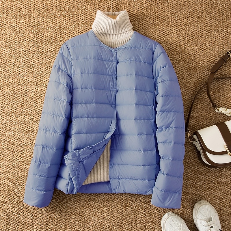 Women's Winter Coat Puffer Jacket Warm Comfortable Buttons Fashion Plain Street Casual Daily Weekend Single Breasted Regular Crewneck Regular Fit Long Sleeve Outerwear Black Yellow Wine Fall Winter4