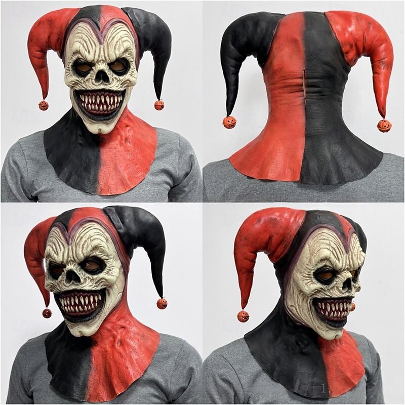 Joker Clown Halloween Mask Horror Scary Full Head Adults' Unisex Halloween Carnival Performance Party Easy Halloween Costumes Dress Up3
