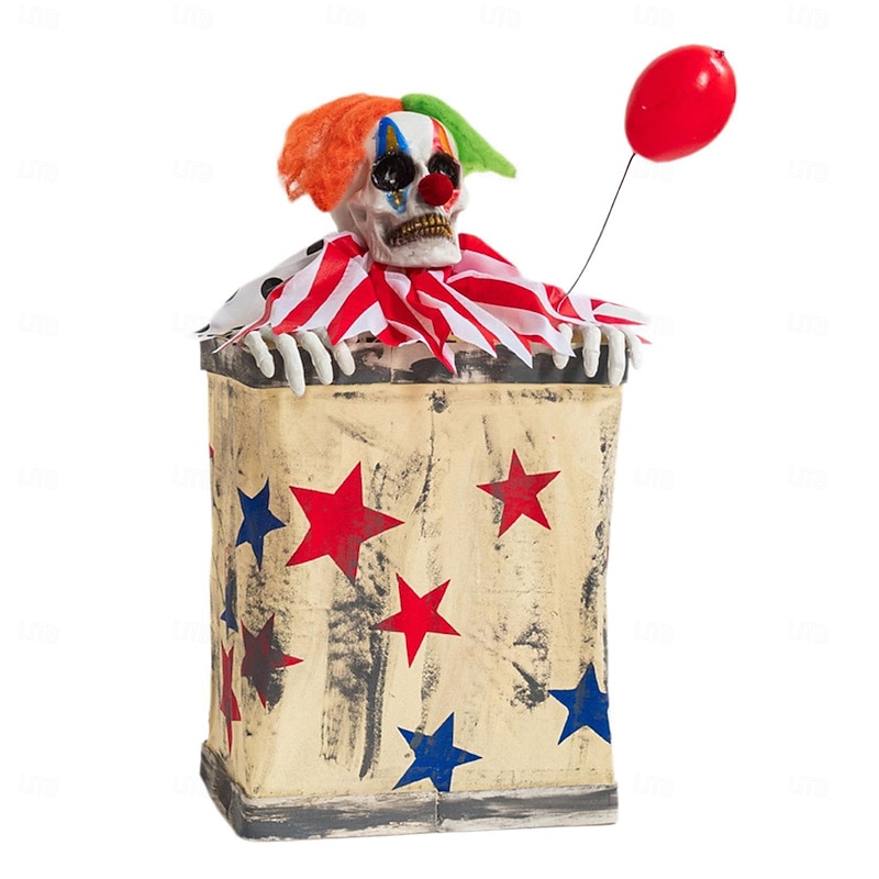 Clown in a Box - Jumping Clown Accessory for Garden, Outdoor, Indoor, Haunted House