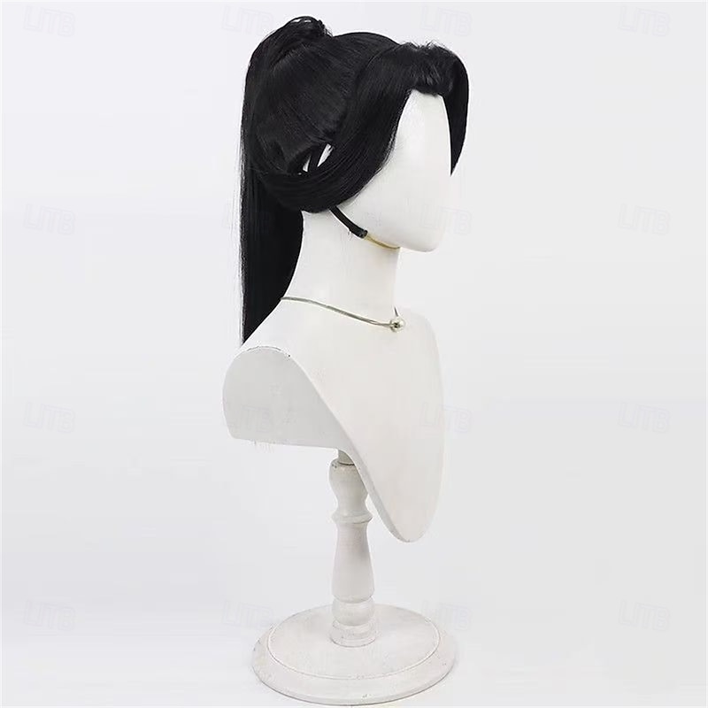 Nezha 2 Lady Yin Cosplay Wig Rose Net Fake Scalp Matte High Temperature Silk with Separate Wrist Clip for2