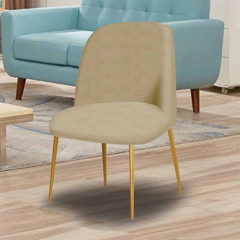 Modern Low-Back Chair with 5x5 Grid Design - Rounded Frame, Minimalist Aesthetic, Compact and Stylish Seating