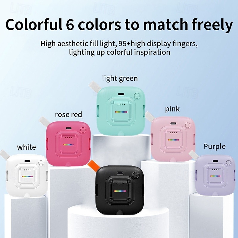 Mini Video Light Smartphone Selfie LED Camera Light with Built-in Lithium Battery for iPhone iPad Sumsung All Kinds Photography Phones