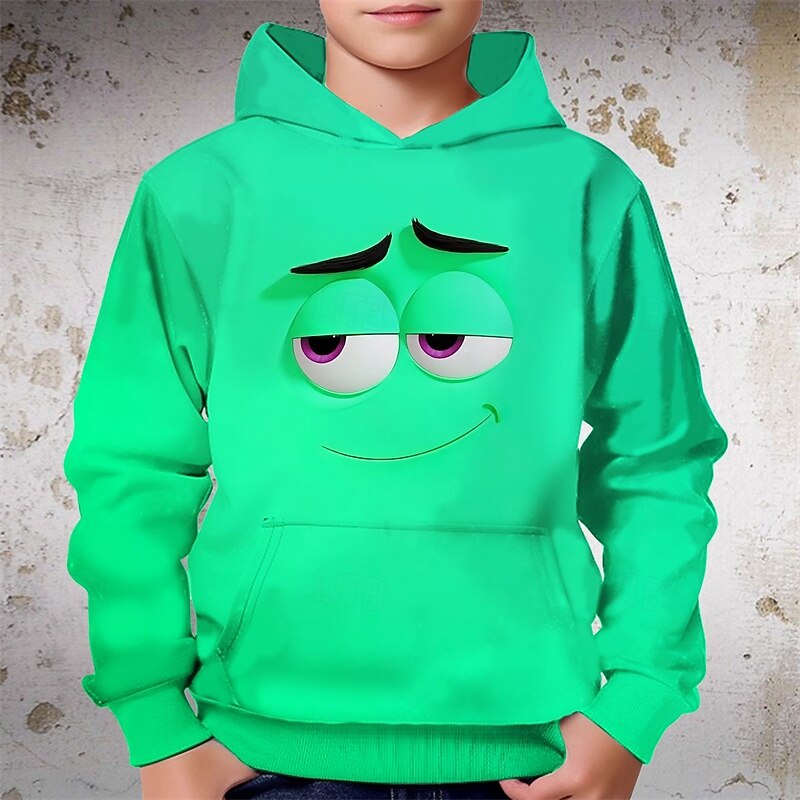 Boys' 3D Graphic Cartoon Hoodie Long Sleeve Spring Fall Fashion Streetwear Kids 4-12 Years Hooded Outdoor Casual Daily Regular Fit