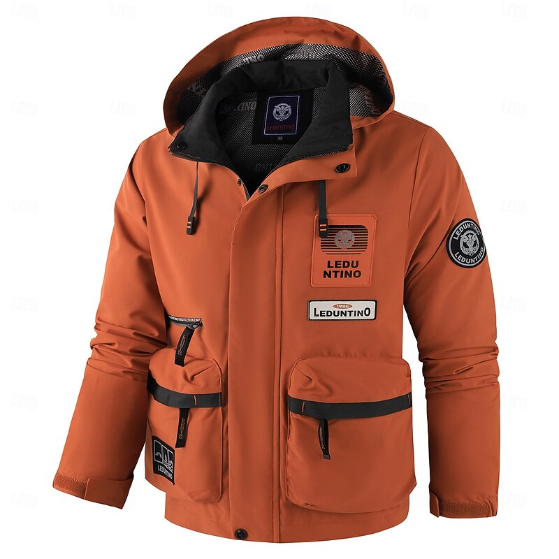 Men's Softshell Jacket Sport Coat Hiking Jacket Windcheater Jacket Sports Outdoor Casual 3 In 1 Waterproof Zipper Pocket Fall Winter Solid Color Active Hooded Short Black White Dark Red Jacket3