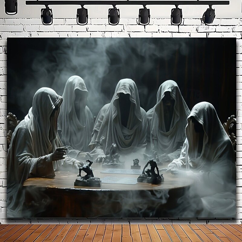 Halloween Ghost Tapestry for Bedroom Living Room – Spooky Haunted Wall Hanging with Floating Spirits, Scary Gothic Horror Home Decor2