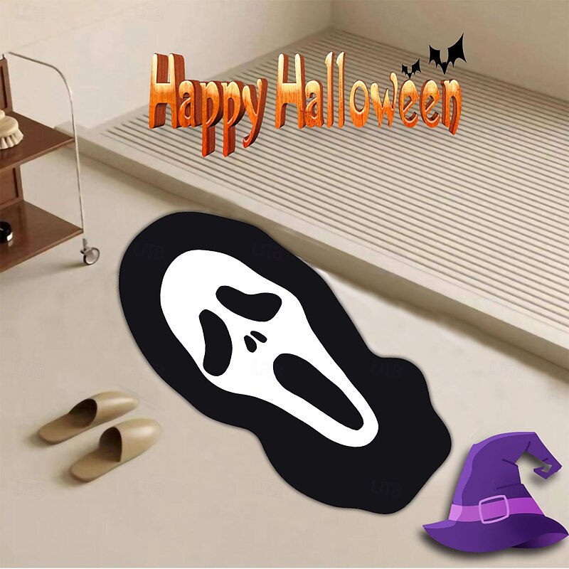 Halloween Bath Mat, Creative Absorbent Bathroom Rug, Non-Slip Diatomaceous Earth Floor Mat for Bathroom and Shower3