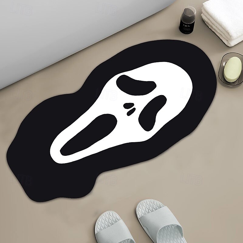 Halloween Bath Mat, Creative Absorbent Bathroom Rug, Non-Slip Diatomaceous Earth Floor Mat for Bathroom and Shower