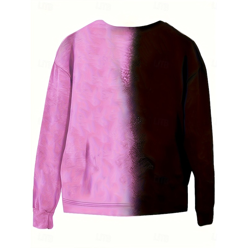 Halloween Women's Pullover Sweatshirt Skulls Graphic Fashion Casual Long Sleeve Crew Neck Regular Tops Street Dailywear Casual Print Light Pink Spring Fall Winter2