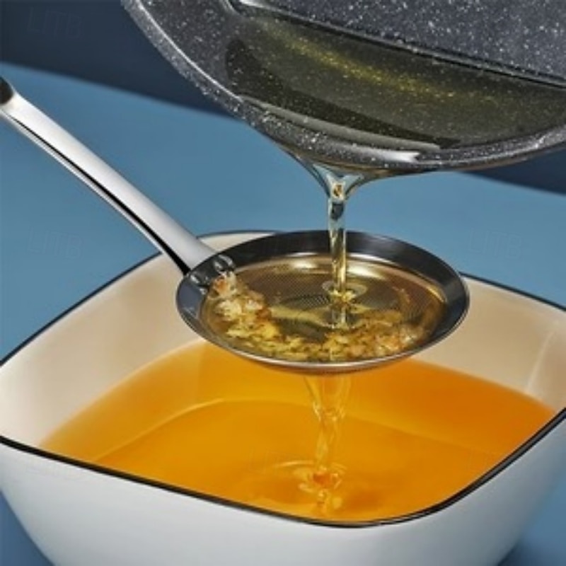 Mesh Stainless Steel Colander Fine Strainer Skimmer Large Kitchen Sieve for Oil Foam Meat Particles Home Cooking Cooking Utensil Durable Food Prep Tool3