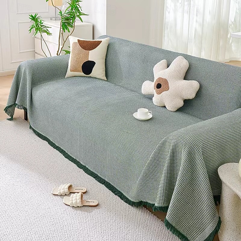 Chenille Couch Cover for Pets, Pet Friendly Anti-Scratch Sofa Slipcover Protector, Decorative Sofa Throw Blanket for Living Room4