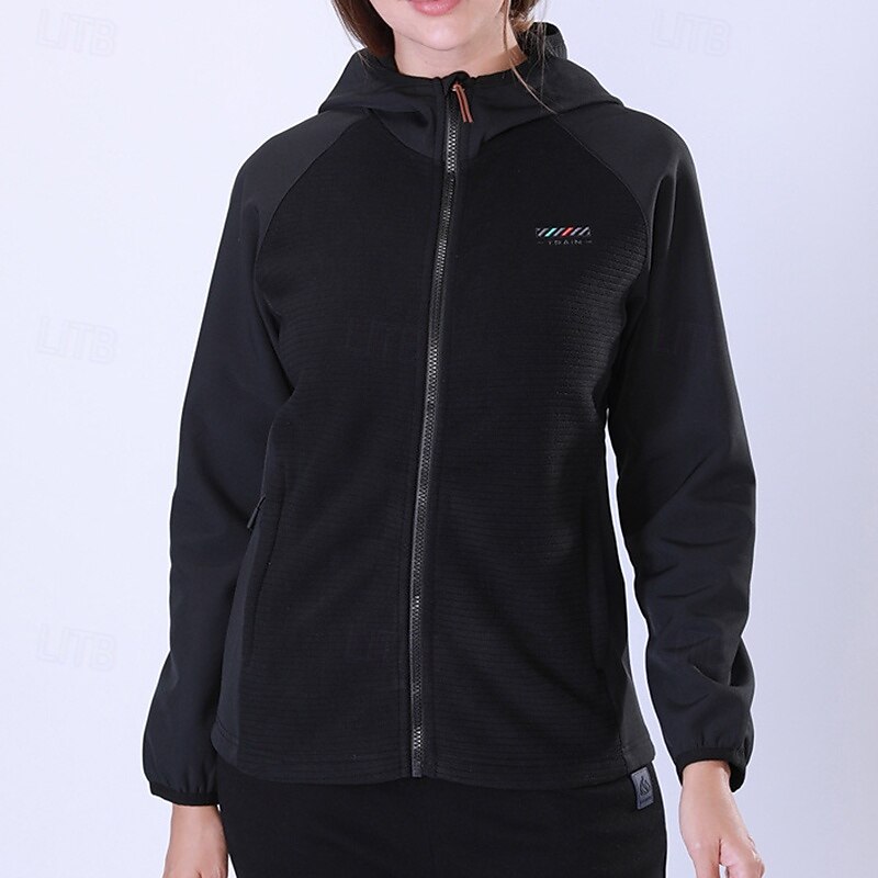 Women's Hiking Jacket Fleece Jacket Thermal Jacket Winter Outdoor Thermal Top Black White Pink Blue Dark Blue4