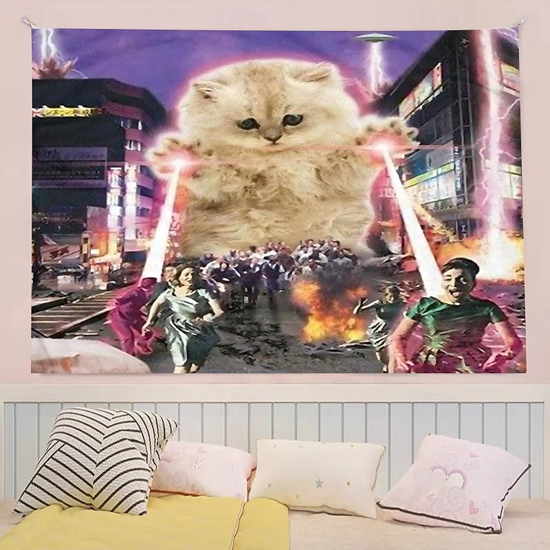 3D Elephant Family Wall Tapestry – Realistic Stone Carving Style Jungle Safari Wall Hanging for Living Room Decor2