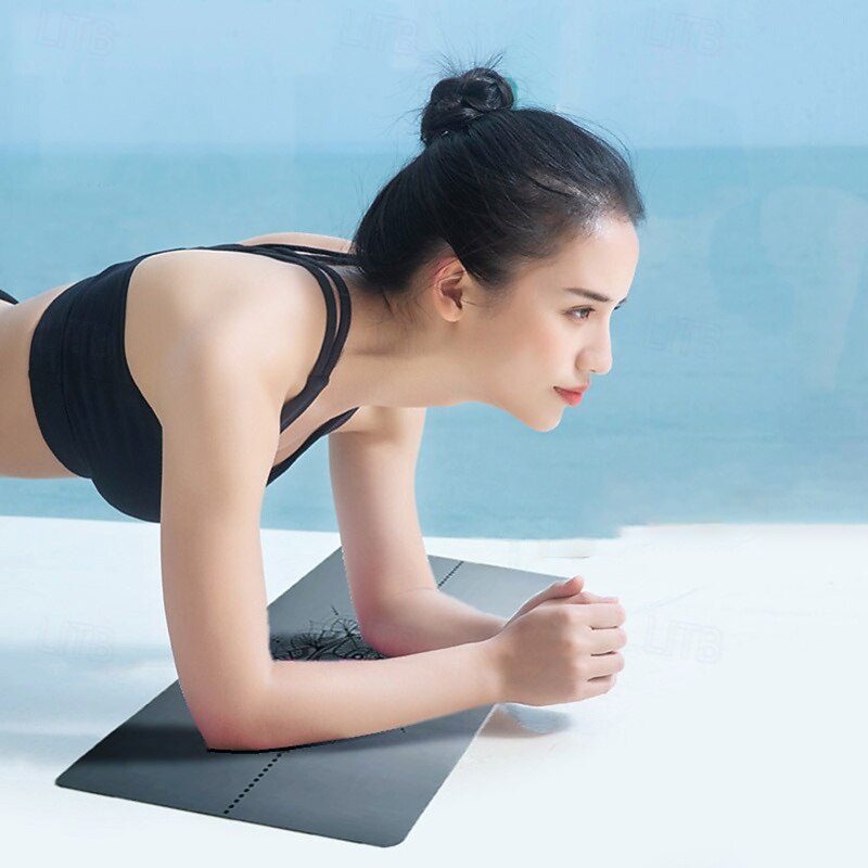 Exercise Yoga Mat 70*0.5 cm Durable PU(Polyurethane) for Exercise & Fitness Pilates White Red Blue